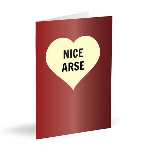 Red Nice Arse Card